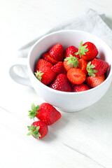 Seasonal strawberries still life