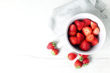 Seasonal strawberries still life