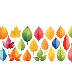 Naklejka premium Watercolor fall leaves vector set
