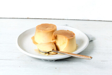 Homemade egg flan