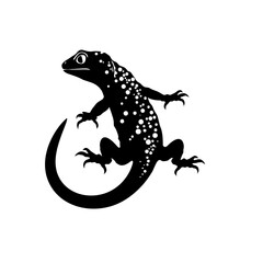 Naklejka premium gecko silhouette