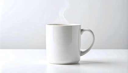 A generic white alarm clock with a simple, classic design isolated on a white studio background