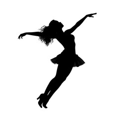 a woman dancing silhouette