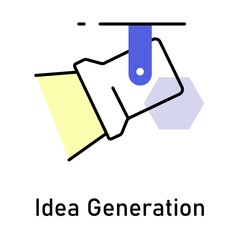 Innovation Icon – Lightbulb, Bright Idea, Creative Thinking, Brainstorm, Concept, Plan, Discovery, Idea, Spark, Invention