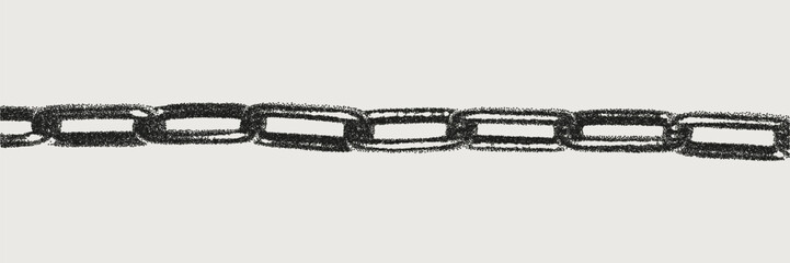 Stippling halftone chain. Grungy punk aesthetic perfect for zines, posters, DIY flyers, tattoo, graphics, album art