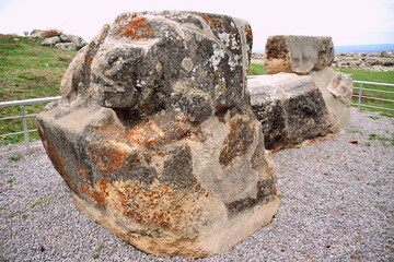 TURKIYE,HATTUSA.It was the capital of the Hittite Empire in the late Bronze Age The earliest traces of settlement on the site are from the sixth millennium BC.In the photoThe Great Temple in the inner