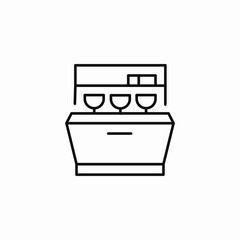 dish washing machine icon sign vector