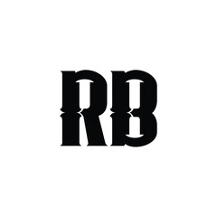 RB monogram logo design letter text name symbol monochrome logotype alphabet character simple logo