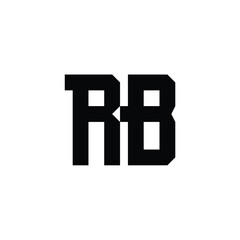 Obraz premium RB monogram logo design letter text name symbol monochrome logotype alphabet character simple logo