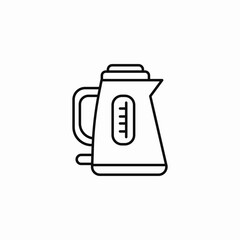 electric water kettle icon sign vector