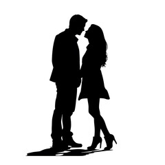 couple in love silhouette