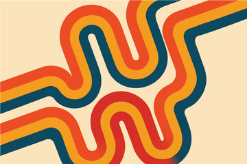 Colorful and Abstract Wavy Patterns Modern and Retro Designs