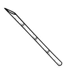 Traditional bamboo spear indonesian weapon