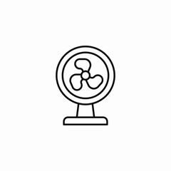 table desk fan icon sign vector