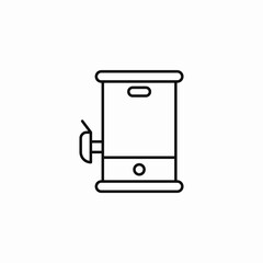 water heater tank icon sign vector