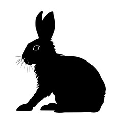 Naklejka premium bunny printable silhouette