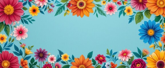 Hispanic heritage month background. Vector banner, poster for social media, networks. Greeting card with copy space. National Hispanic heritage month text, Papel Picado pattern on blue background