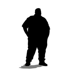 fat guy silhouette