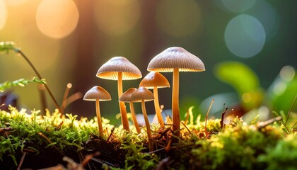 mushrooms in the forest
