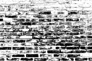 black and white texture image of red neatly arranged brick wall