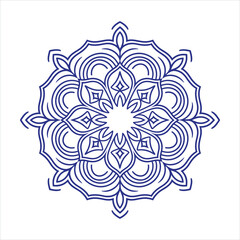Elegant black mandala icon design with intricate details