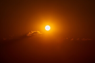 Stunning Sunset and Sunrise Over the Horizon: Vibrant Orange and Red Skies at Dusk and Dawn