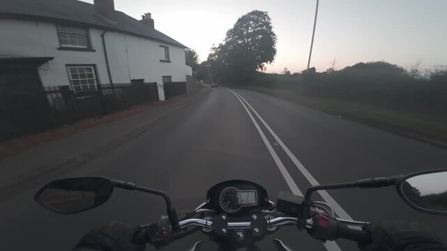 Motorbike Riding at Sunset on the Beach