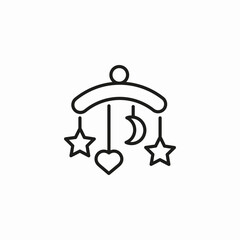 baby mobile toy icon sign vector