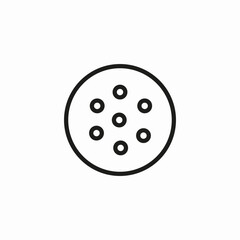 cookie circle dots icon sign vector