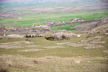 TURKIYE,HATTUSA.It was the capital of the Hittite Empire in the late Bronze Age The earliest traces of settlement on the site are from the sixth millennium BC.In the photoThe Great Temple in the inner