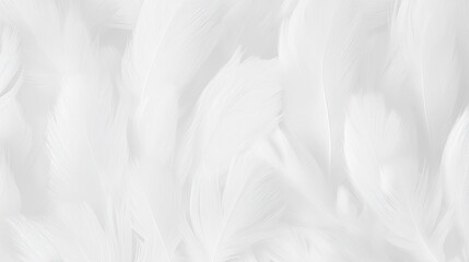 Obraz premium Generative AI, White Feather Texture Background