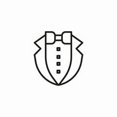 suit bow tie icon sign vector