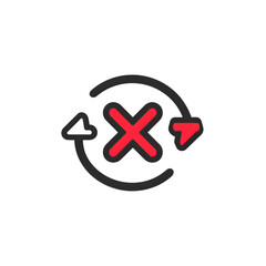 Cancelled Loop, isolated on transparent background