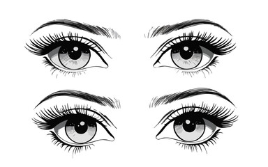 set of girls eyes