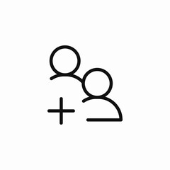 add user social icon sign vector