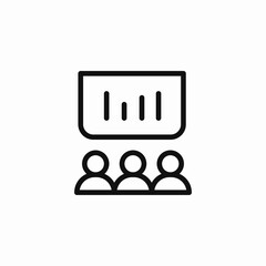 presentation bar chart icon sign vector