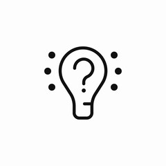question mark idea icon sign vector