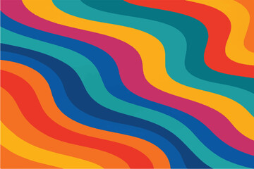 Colorful and Abstract Wavy Patterns Modern and Retro Designs