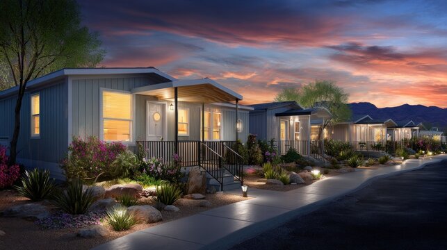 Luxury Manufactured Homes at Sunset