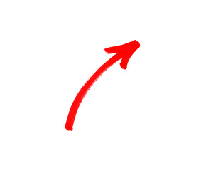 hand-drawn red marker arrow isolated PNG transparent, hand-drawn marker stroke arrows on transparent background.	
