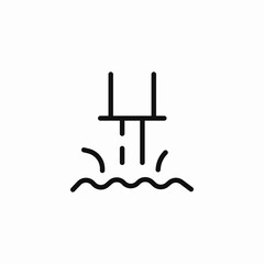 water pollution industrial icon sign vector
