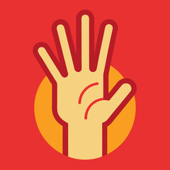 hand with stop sign