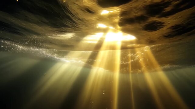 light trails in the ocean