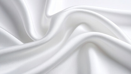 Obraz premium Close-up of soft white fabric texture with visible weave, natural light