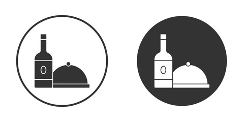 Room service icon vector graphics in trendy flat design.