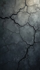 Obraz premium Background, texture. Cracked old concrete with cracks. AI generative.