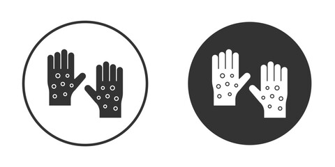 Rash hand icon vector graphics in trendy flat design.