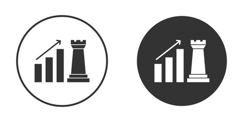 Marketing strategy icon vector graphics in trendy flat design.