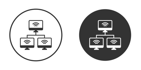 Local network icon vector graphics in trendy flat design.