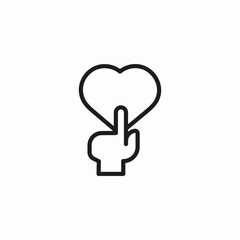 Obraz premium hand holding heart icon sign vector